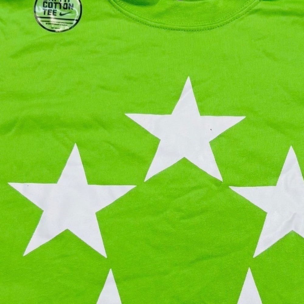 Nike Field General Quarterback Tee Mens Medium Lime 5 Stars 623426-313 Imperfect - Picture 9 of 10